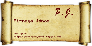 Pirnaga János névjegykártya